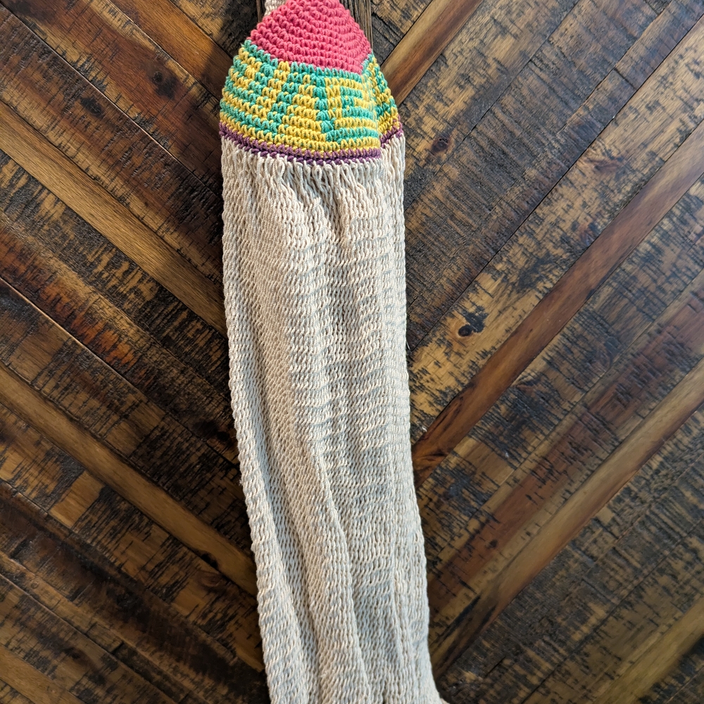 Colorful Crochet Top Tote Bag